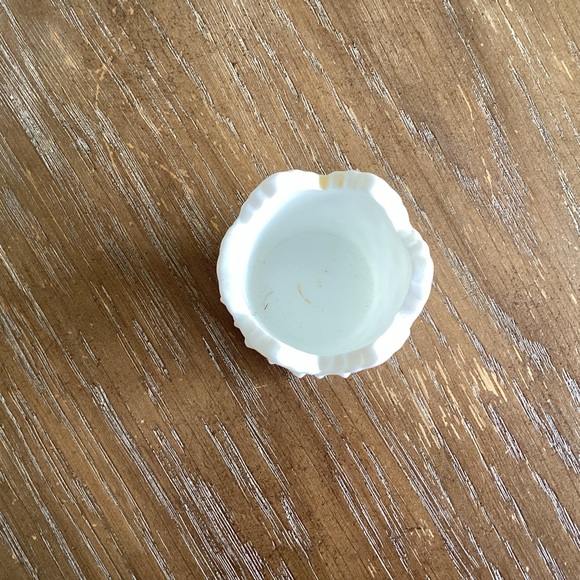 Vintage White MilkGlass Candle Holder or Tooth Pick Holder - Picture 7 of 7